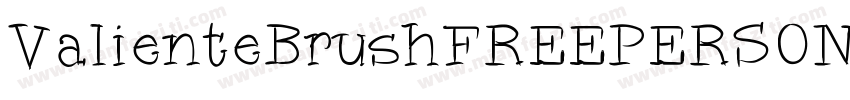 ValienteBrushFREEPERSONALUSS字体转换