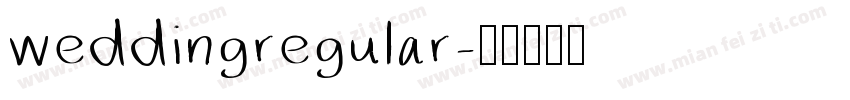 weddingregular字体转换