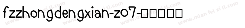 fzzhongdengxian-z07字体转换
