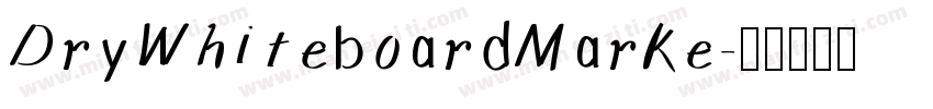 DryWhiteboardMarke字体转换