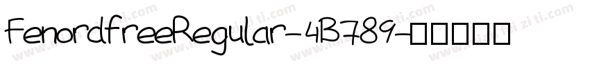 FenordfreeRegular-4B789字体转换