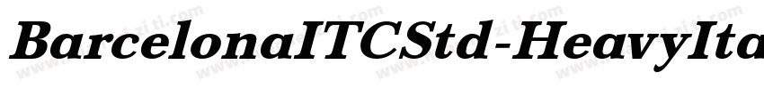 BarcelonaITCStd-HeavyItalic字体转换