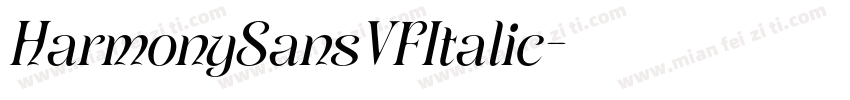 HarmonySansVFItalic字体转换