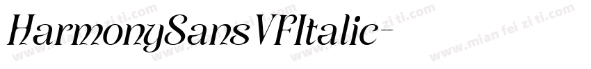 HarmonySansVFItalic字体转换