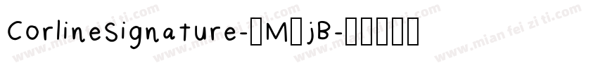 CorlineSignature-8M8jB字体转换