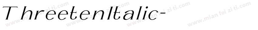 ThreetenItalic字体转换