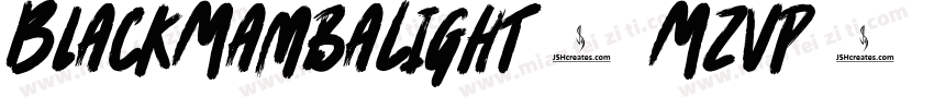 BlackMambaLight-Mzvp字体转换