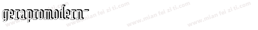 gerapromodern字体转换