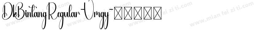 DkBintangRegular-Vmgy字体转换