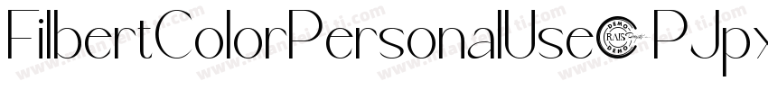 FilbertColorPersonalUse-PJpx字体转换