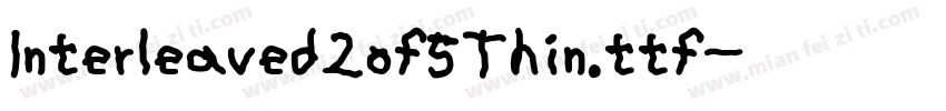 Interleaved2of5Thin.ttf字体转换