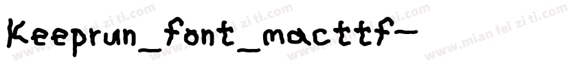 Keeprun_font_macttf字体转换