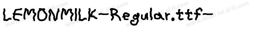 LEMONMILK-Regular.ttf字体转换