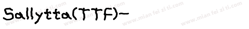 Sallytta(TTF)字体转换
