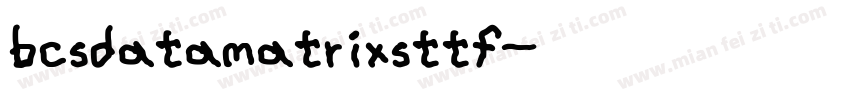 bcsdatamatrixsttf字体转换