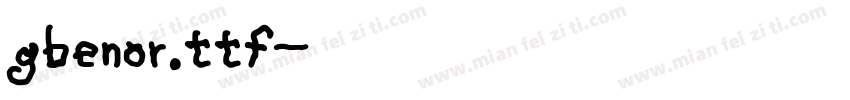 gbenor.ttf字体转换