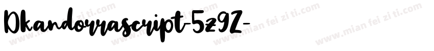 Dkandorrascript-5z9Z字体转换