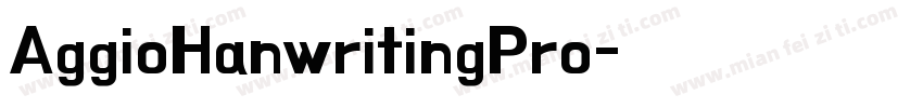 AggioHanwritingPro字体转换