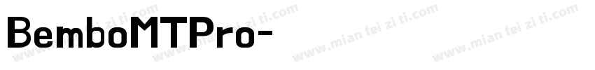 BemboMTPro字体转换