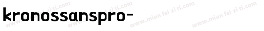 kronossanspro字体转换