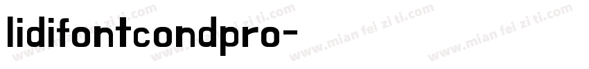 lidifontcondpro字体转换