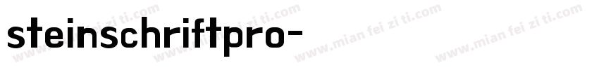 steinschriftpro字体转换