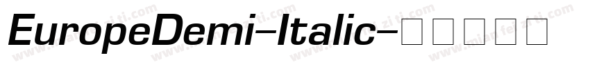 EuropeDemi-Italic字体转换