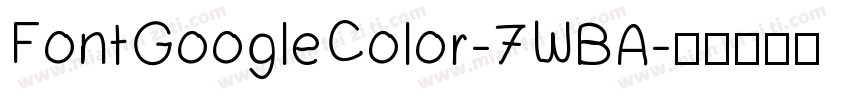 FontGoogleColor-7WBA字体转换