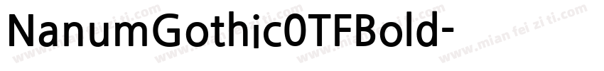 NanumGothic0TFBold字体转换