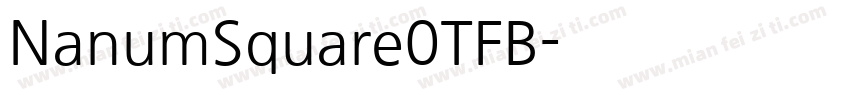 NanumSquare0TFB字体转换
