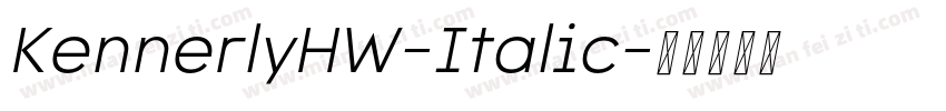 KennerlyHW-Italic字体转换