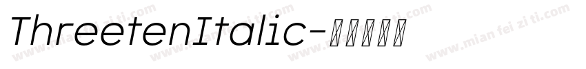 ThreetenItalic字体转换