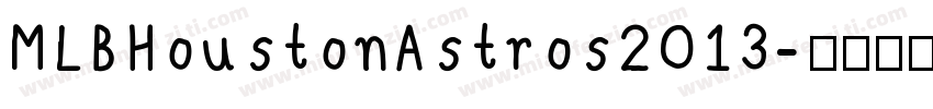 MLBHoustonAstros2013字体转换