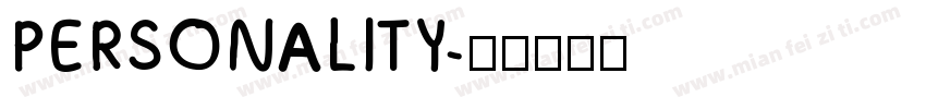 PERSONALITY字体转换