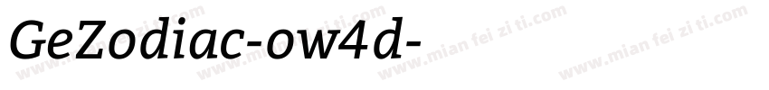 GeZodiac-ow4d字体转换
