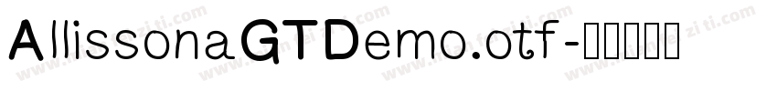 AllissonaGTDemo.otf字体转换