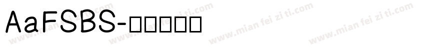 AaFSBS字体转换