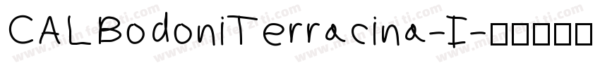 CALBodoniTerracina-I字体转换