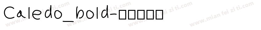 Caledo_bold字体转换