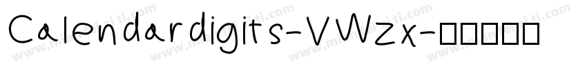 Calendardigits-VWzx字体转换