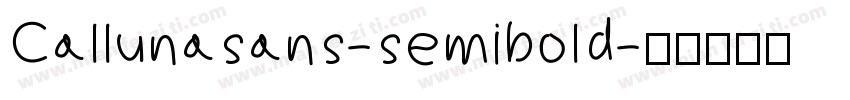 Callunasans-semibold字体转换