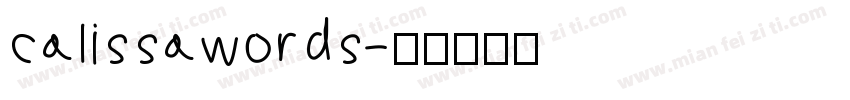 calissawords字体转换