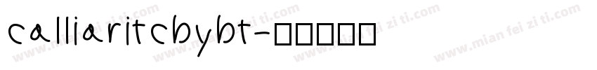 calliaritcbybt字体转换