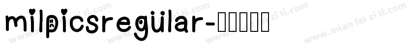 milpicsregular字体转换