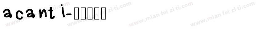 acanti字体转换