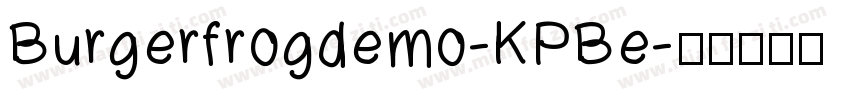 Burgerfrogdemo-KPBe字体转换