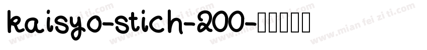 kaisyo-stich-200字体转换