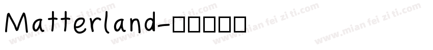 Matterland字体转换