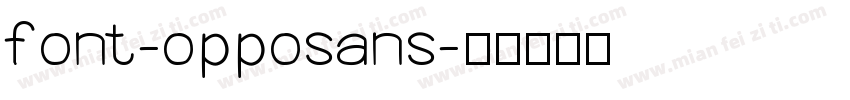 font-opposans字体转换