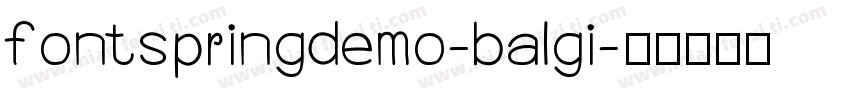 fontspringdemo-balgi字体转换